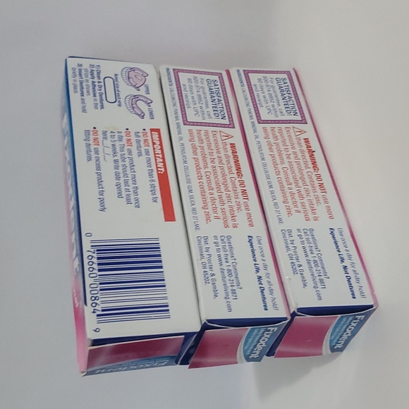 3 Pack Fixodent Denture Adhesive Cream, 1.4 oz each - Picture 2 of 3